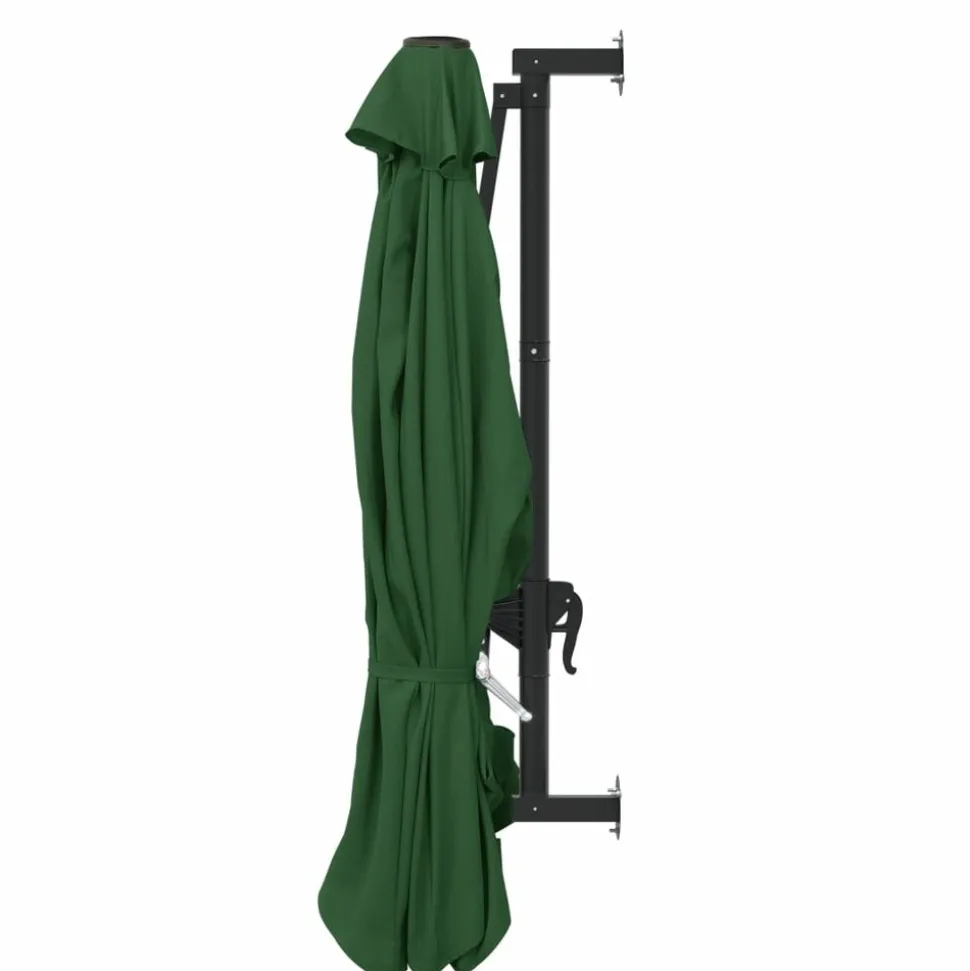 MAISON EXCLUSIVE - Parasol mural avec mât métallique 300 cm vert