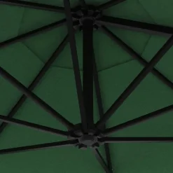 MAISON EXCLUSIVE - Parasol mural avec mât métallique 300 cm vert