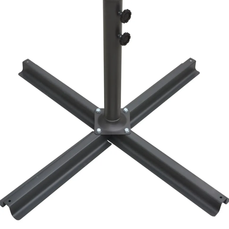 MAISON EXCLUSIVE - Parasol double avec mât en acier 250 x 250 cm anthracite