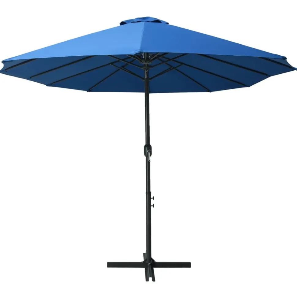 MAISON EXCLUSIVE - Parasol d'extérieur et poteau en aluminium 460x270 cm bleu