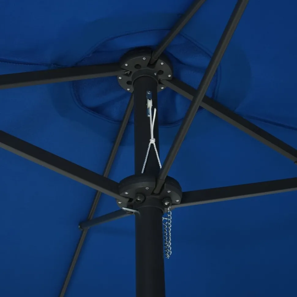 MAISON EXCLUSIVE - Parasol d'extérieur et poteau en aluminium 460x270 cm bleu
