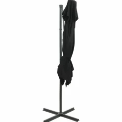 MAISON EXCLUSIVE - Parasol de jardin en porte-à-faux à double toit noir 250x250 cm