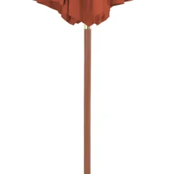 MAISON EXCLUSIVE - Parasol d'extérieur avec mât en bois 300 cm terre cuite