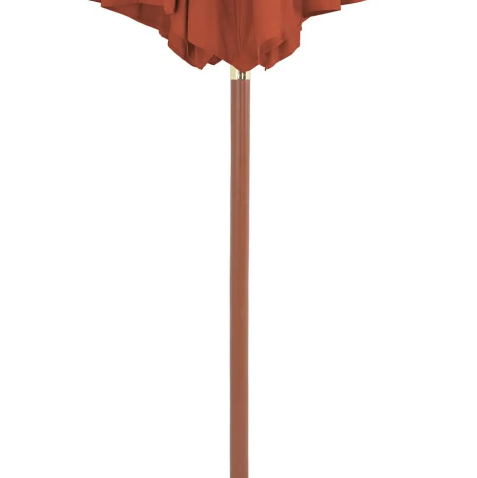 MAISON EXCLUSIVE - Parasol d'extérieur avec mât en bois 300 cm terre cuite