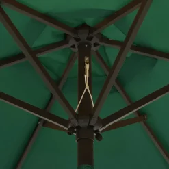 MAISON EXCLUSIVE - Parasol de jardin avec lumières led vert 200x211 cm aluminium