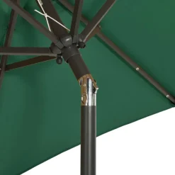 MAISON EXCLUSIVE - Parasol de jardin avec lumières led vert 200x211 cm aluminium
