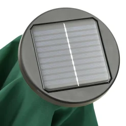 MAISON EXCLUSIVE - Parasol de jardin avec lumières led vert 200x211 cm aluminium