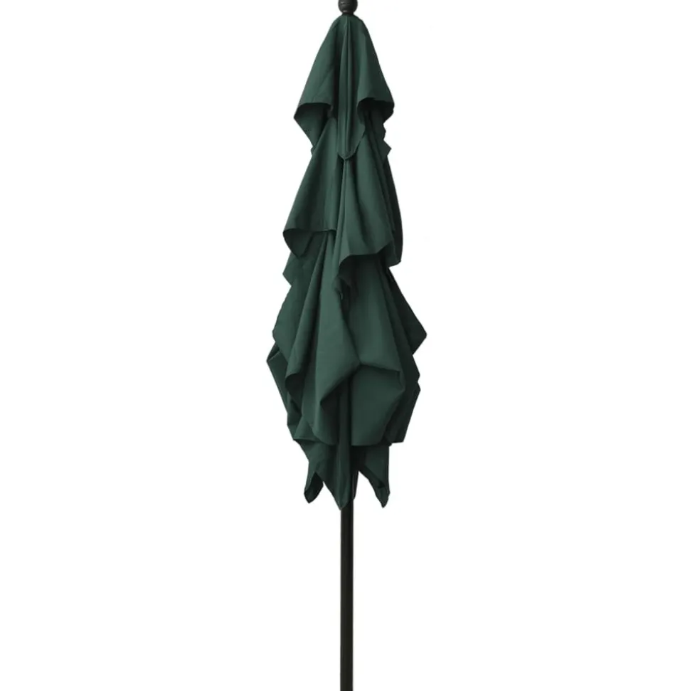 MAISON EXCLUSIVE - Parasol de jardin à 3 niveaux avec mât en aluminium vert