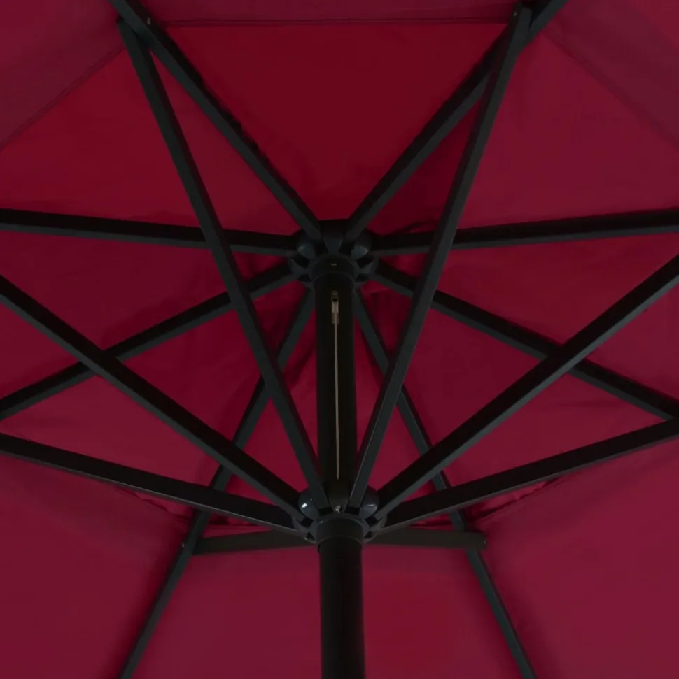 MAISON EXCLUSIVE - Parasol de jardin avec base portable rouge