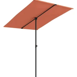 MAISON EXCLUSIVE - Parasol de jardin avec mât en aluminium 2x1,5 m terre cuite