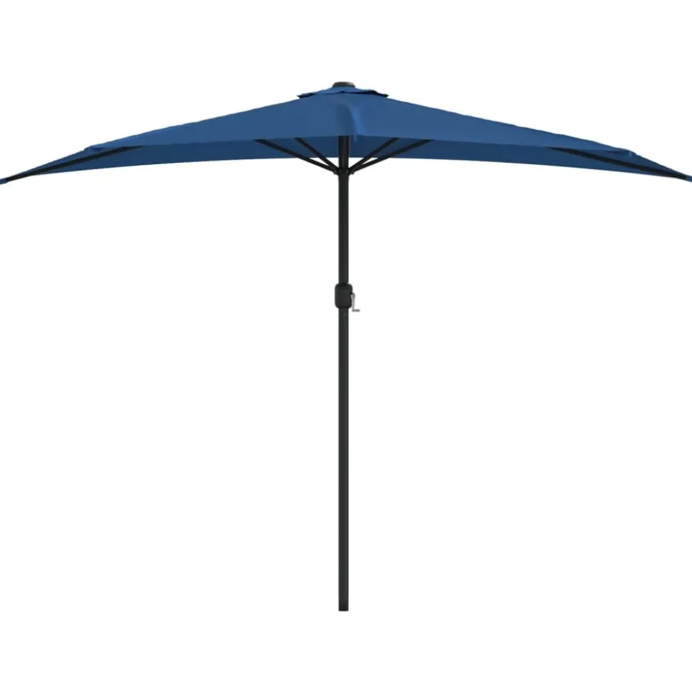 MAISON EXCLUSIVE - Parasol de balcon avec mât en aluminium bleu 300x155x223cm demi