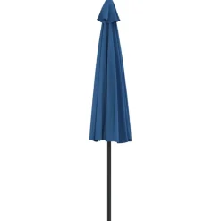 MAISON EXCLUSIVE - Parasol de balcon avec mât en aluminium bleu 300x155x223cm demi