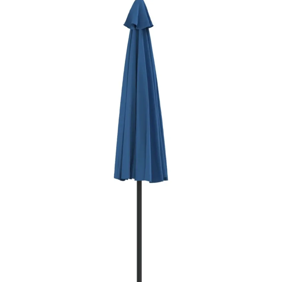 MAISON EXCLUSIVE - Parasol de balcon avec mât en aluminium bleu 300x155x223cm demi