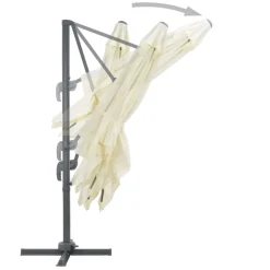 MAISON EXCLUSIVE - Parasol de jardin avec base portable sable
