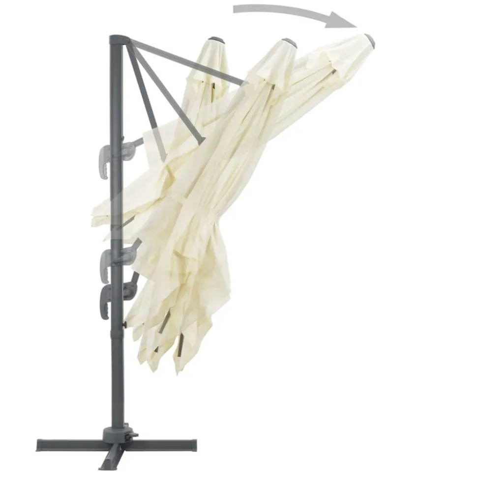 MAISON EXCLUSIVE - Parasol de jardin avec base portable sable