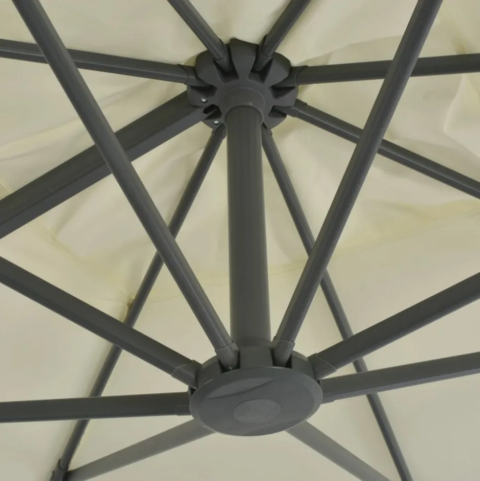 MAISON EXCLUSIVE - Parasol de jardin avec base portable sable
