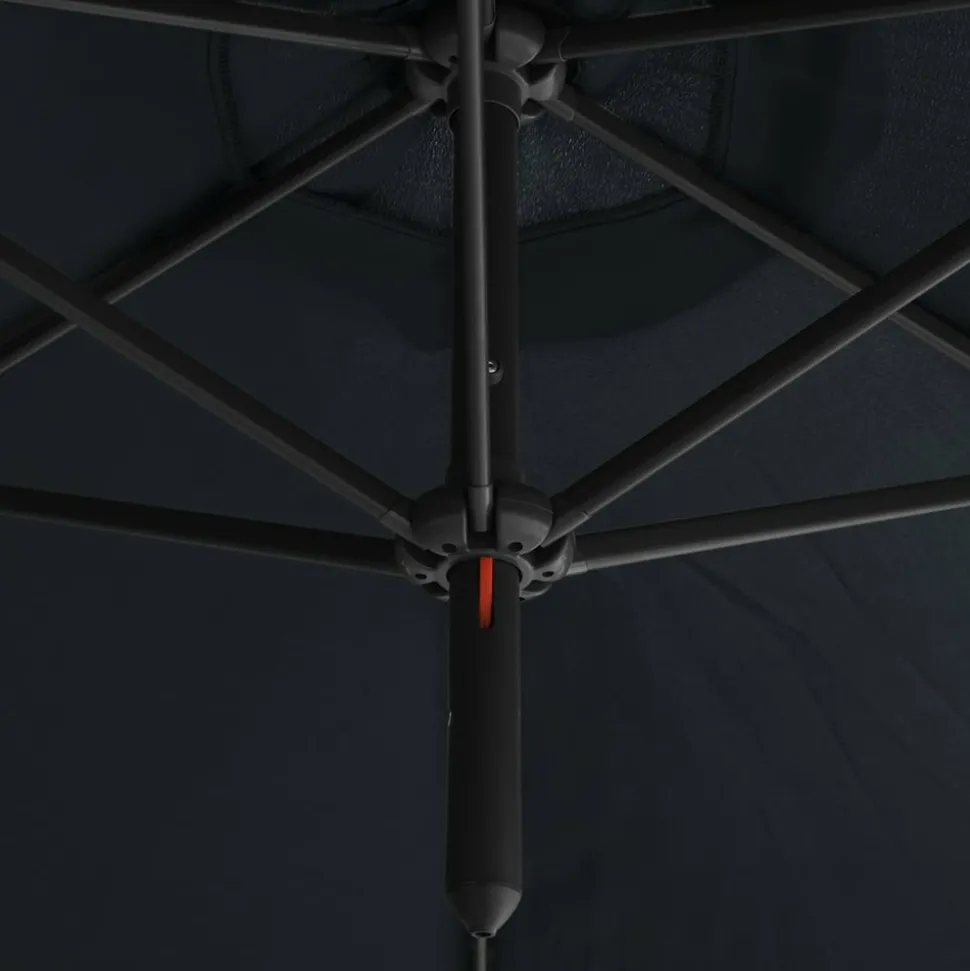MAISON EXCLUSIVE - Parasol de jardin double avec mât en acier anthracite 600 cm