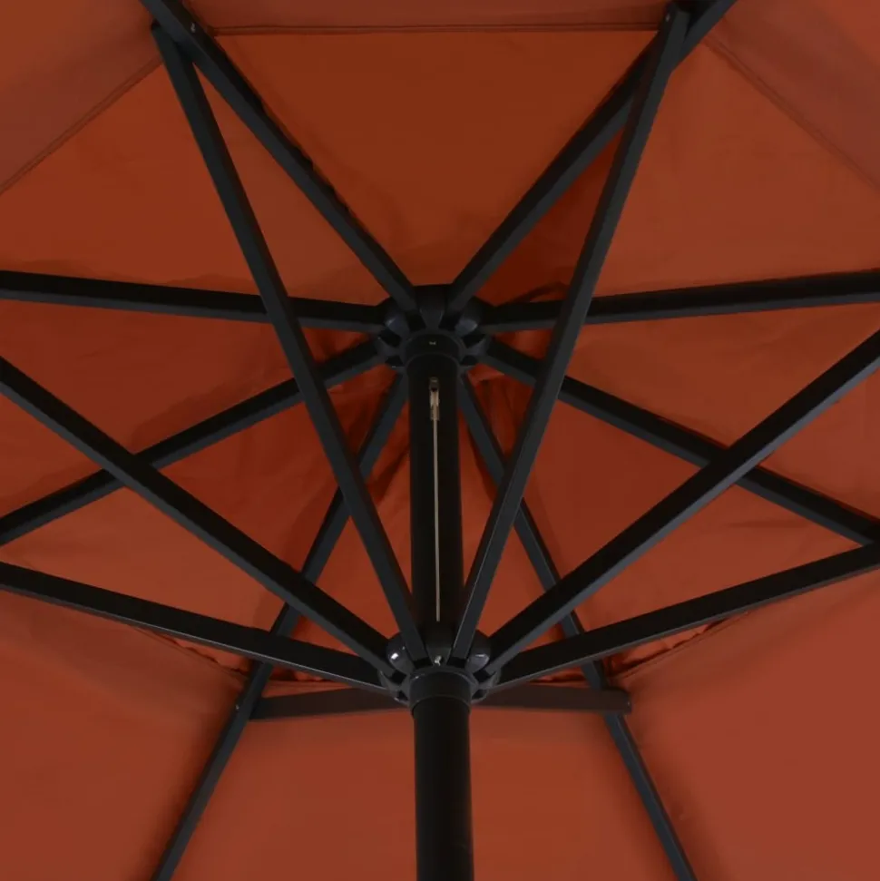 MAISON EXCLUSIVE - Parasol d'extérieur avec mât en aluminium 500 cm terre cuite