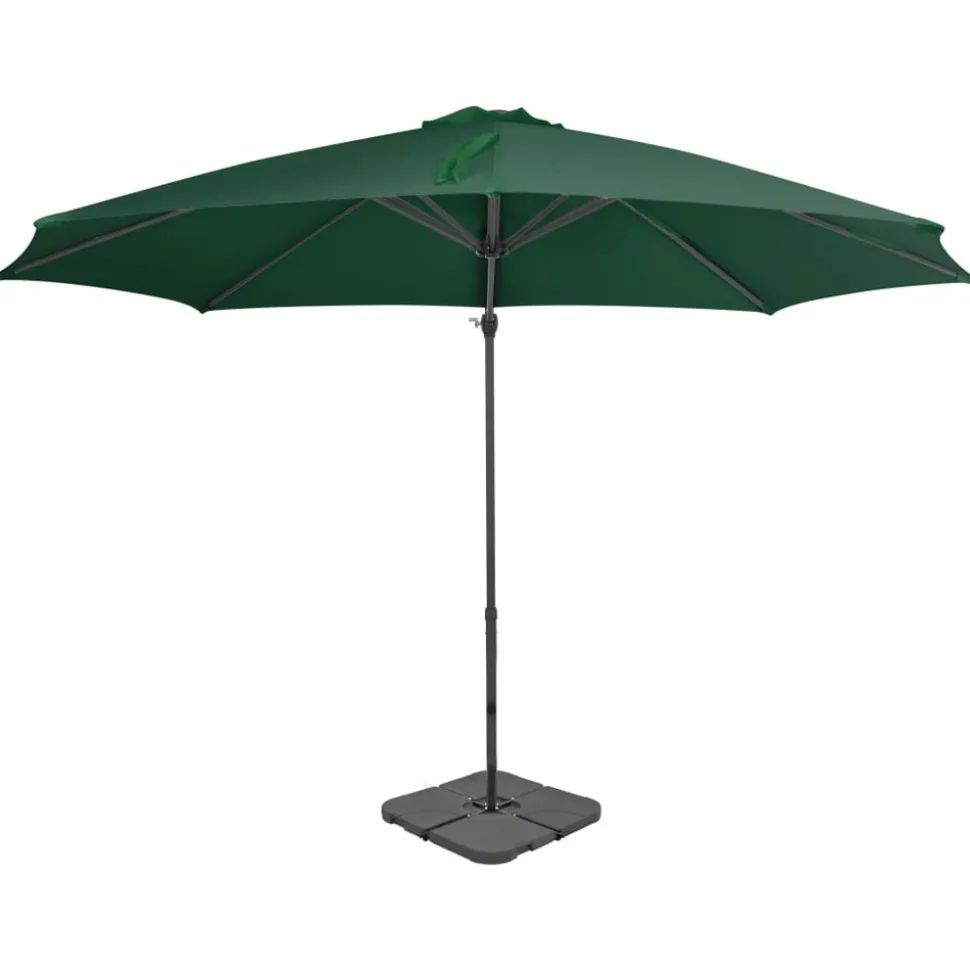 MAISON EXCLUSIVE - Parasol de jardin avec base portable vert