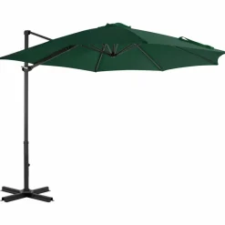MAISON EXCLUSIVE - Parasol de jardin avec base portable vert