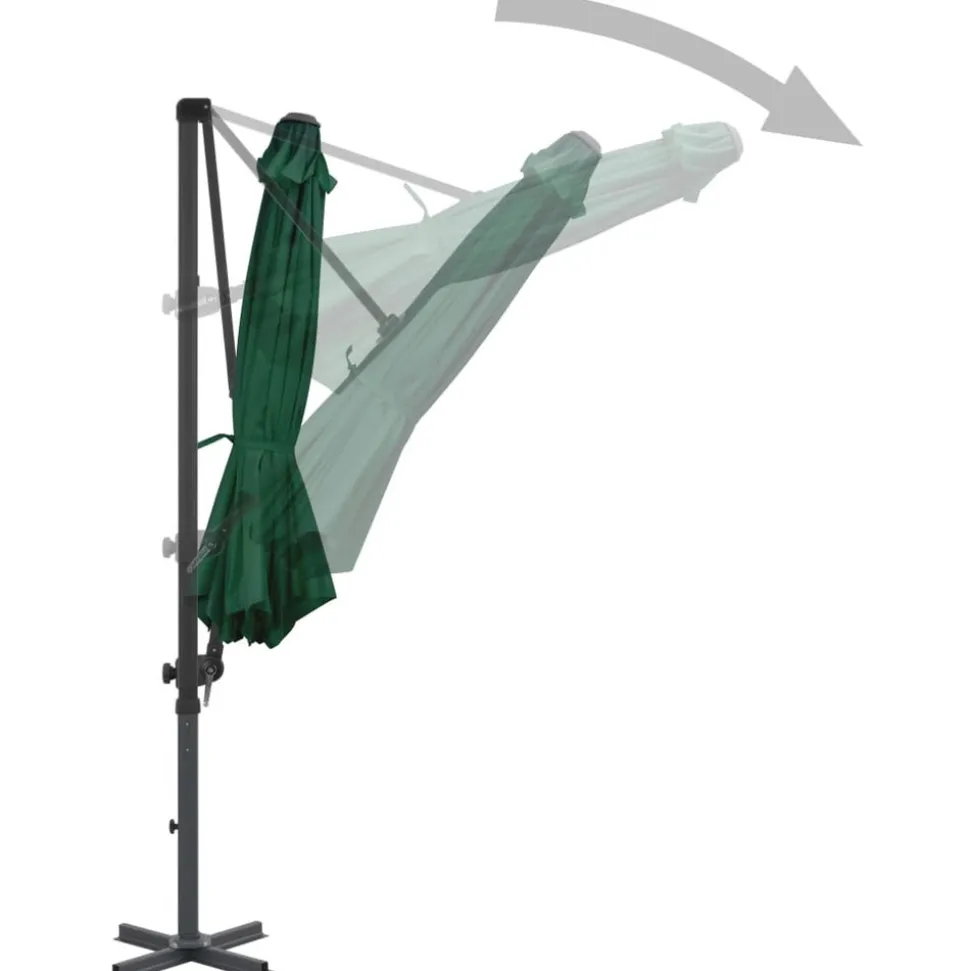 MAISON EXCLUSIVE - Parasol de jardin avec base portable vert
