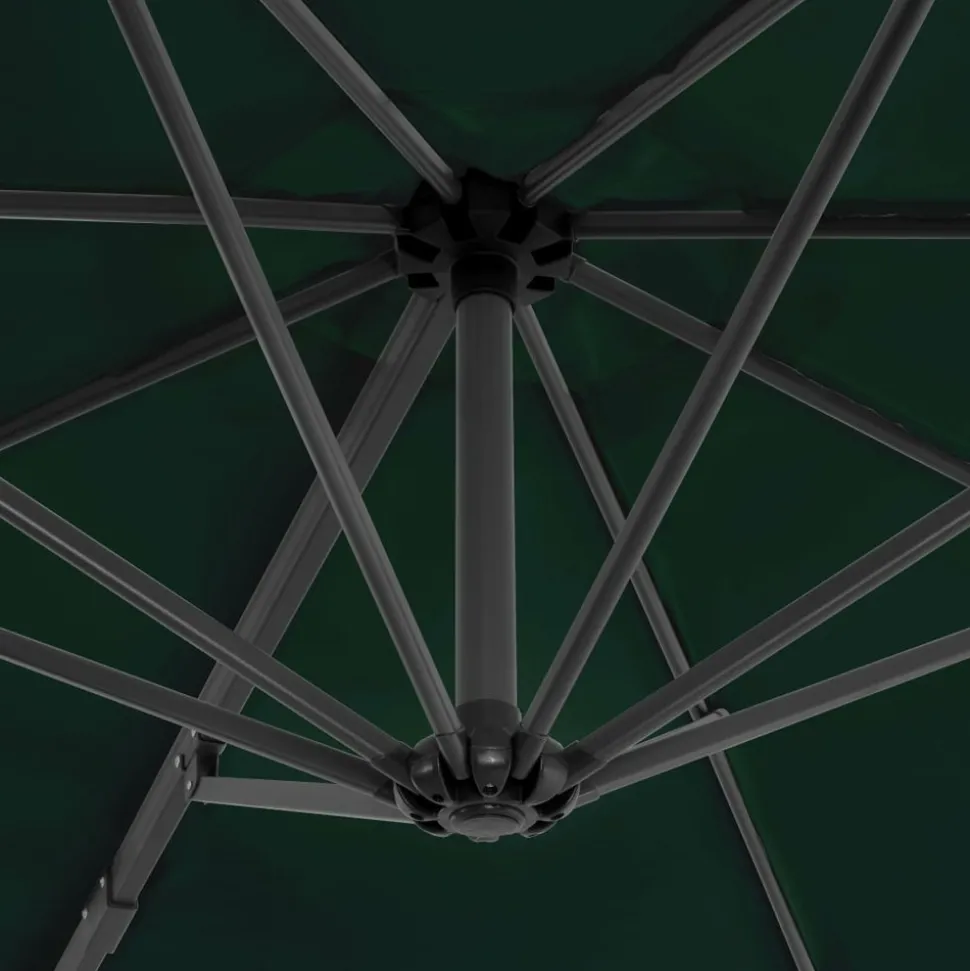 MAISON EXCLUSIVE - Parasol de jardin avec base portable vert