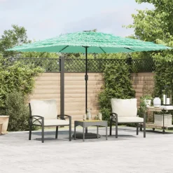 MAISON EXCLUSIVE - Parasol de jardin avec mât en acier vert 290x290x238 cm