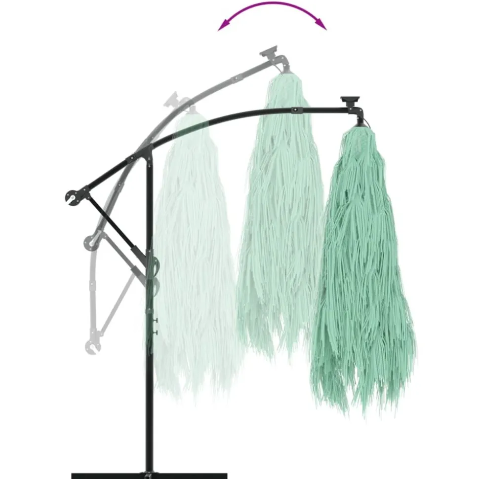 MAISON EXCLUSIVE - Parasol de jardin avec mât en acier vert 290x290x238 cm