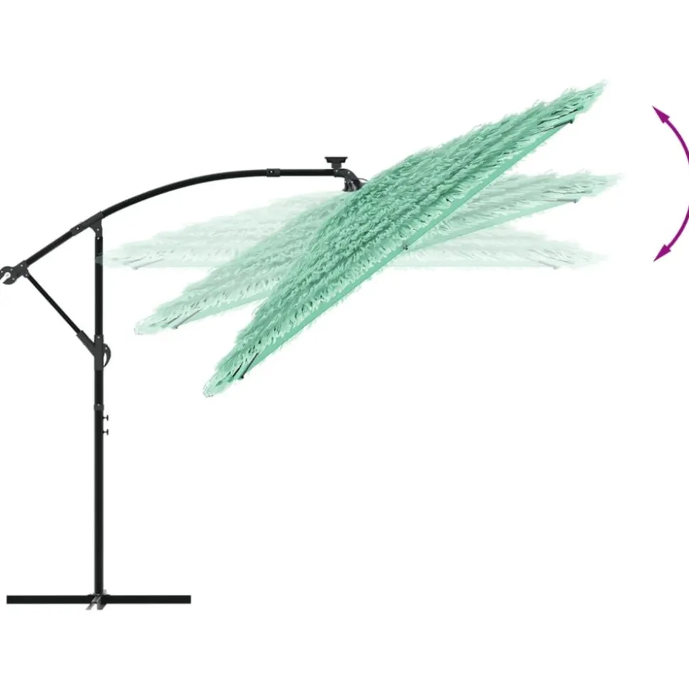 MAISON EXCLUSIVE - Parasol de jardin avec mât en acier vert 290x290x238 cm
