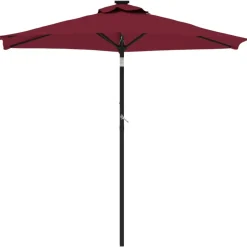 MAISON EXCLUSIVE - Parasol de jardin avec mât en acier bordeaux 225x225x212 cm