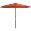 MAISON EXCLUSIVE - Parasol d'extérieur avec mât en bois 350 cm terre cuite