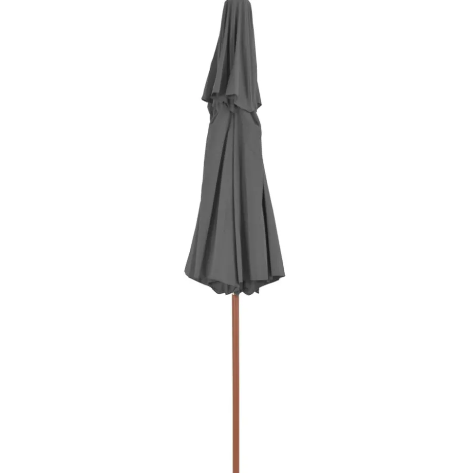 MAISON EXCLUSIVE - Parasol à deux étages avec mât en bois 270 cm anthracite