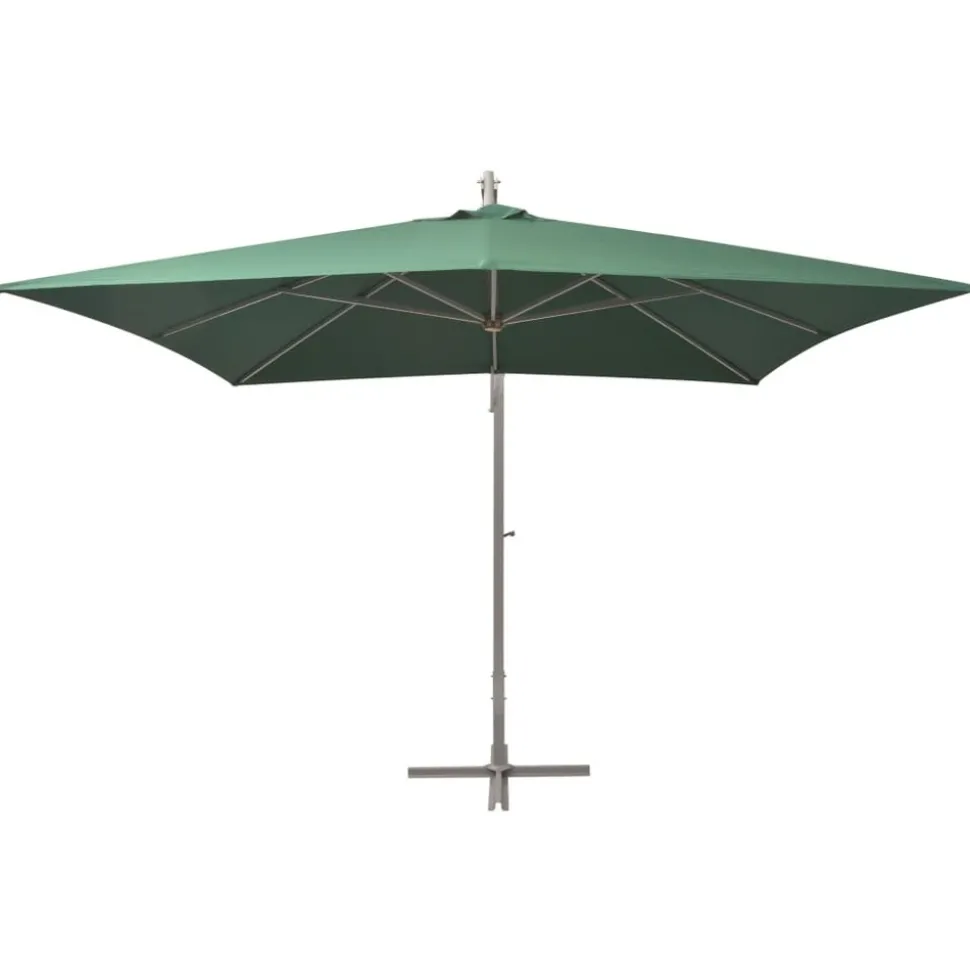 MAISON EXCLUSIVE - Parasol suspendu avec poteau en aluminium 300x300 cm vert