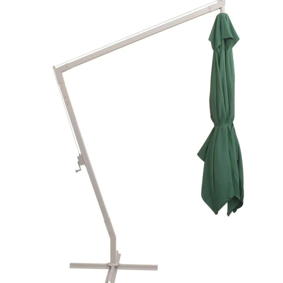 MAISON EXCLUSIVE - Parasol suspendu avec poteau en aluminium 300x300 cm vert