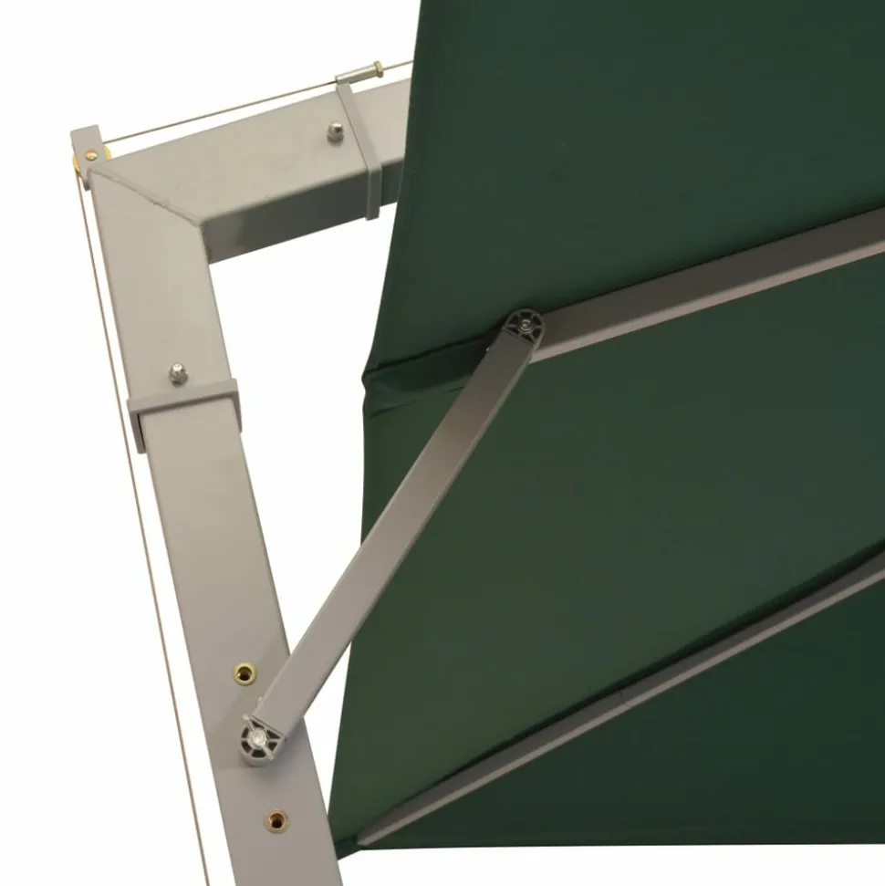 MAISON EXCLUSIVE - Parasol suspendu avec poteau en aluminium 300x300 cm vert