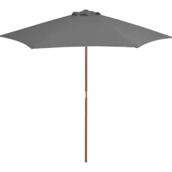 MAISON EXCLUSIVE - Parasol d'extérieur avec mât en bois 270 cm anthracite