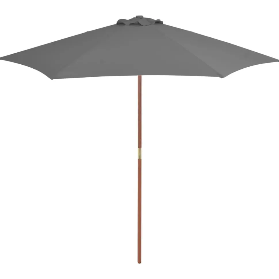 MAISON EXCLUSIVE - Parasol d'extérieur avec mât en bois 270 cm anthracite