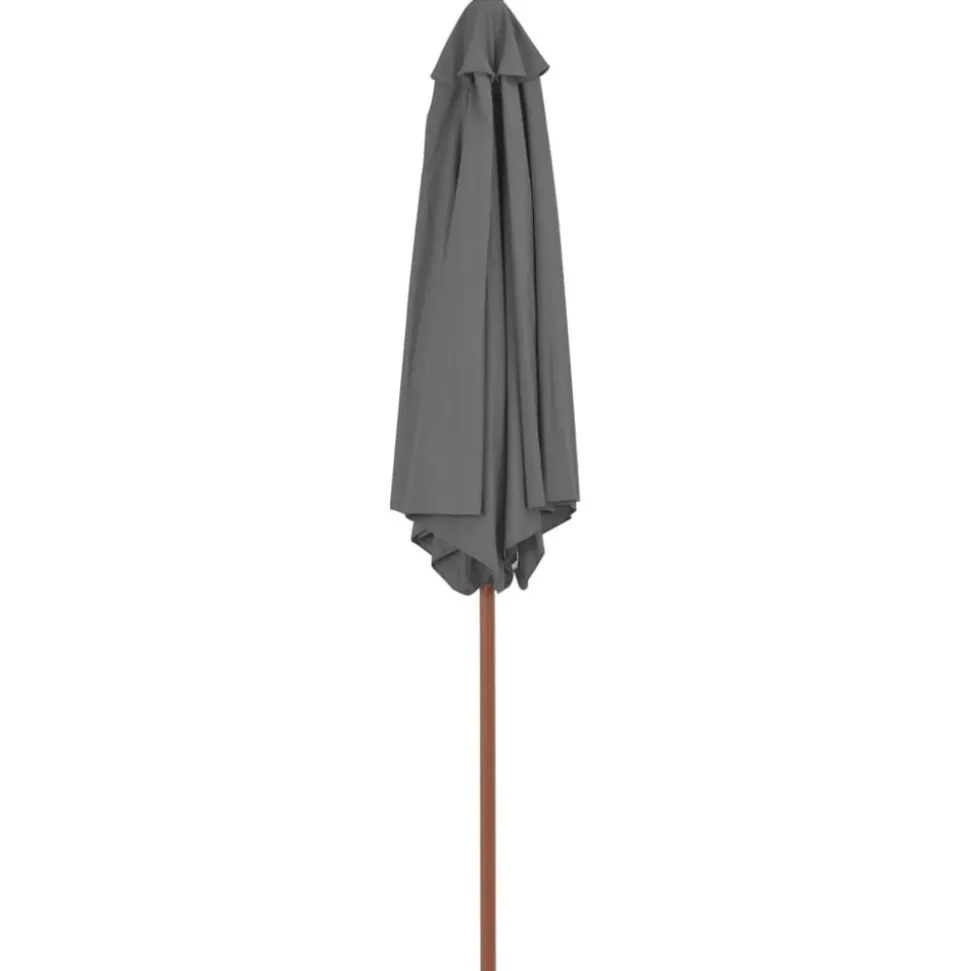 MAISON EXCLUSIVE - Parasol d'extérieur avec mât en bois 270 cm anthracite