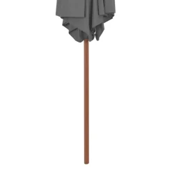 MAISON EXCLUSIVE - Parasol d'extérieur avec mât en bois 270 cm anthracite