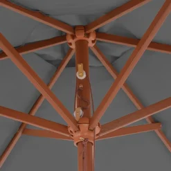 MAISON EXCLUSIVE - Parasol d'extérieur avec mât en bois 270 cm anthracite