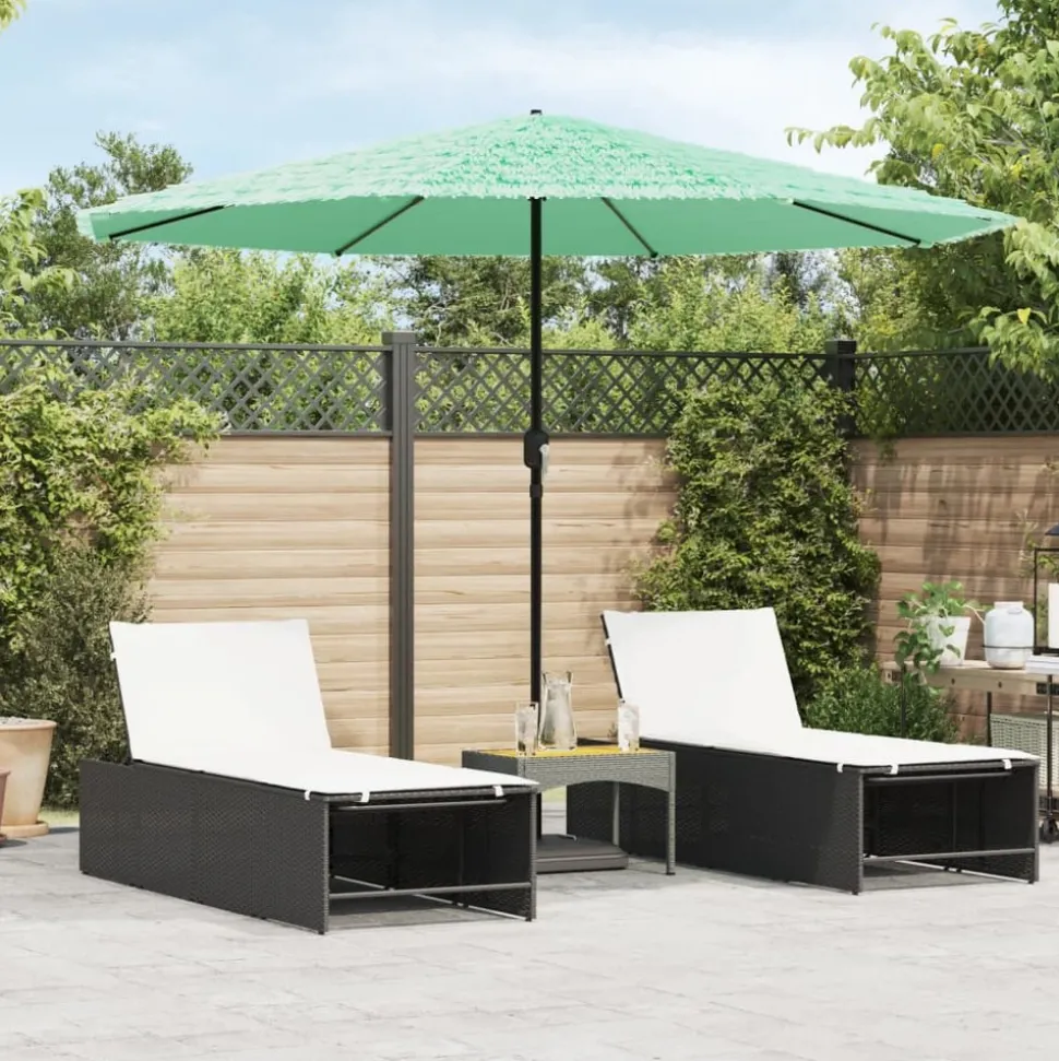 MAISON EXCLUSIVE - Parasol de jardin avec mât en acier vert 324x324x247 cm