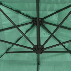 MAISON EXCLUSIVE - Parasol de jardin avec mât en acier vert 324x324x247 cm