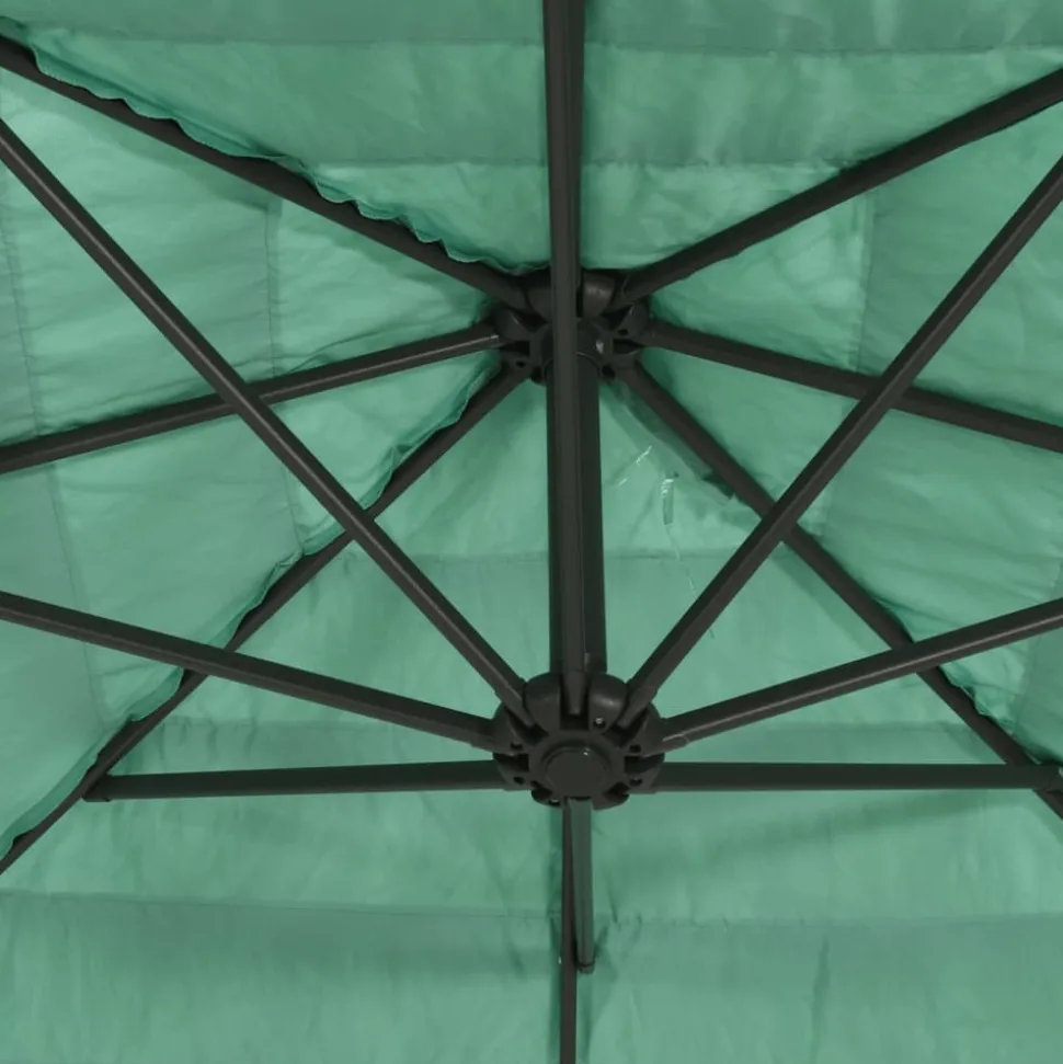 MAISON EXCLUSIVE - Parasol de jardin avec mât en acier vert 324x324x247 cm