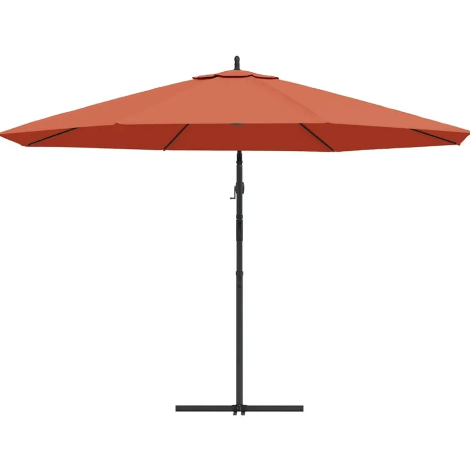 MAISON EXCLUSIVE - Parasol de jardin en porte-à-faux et poteau en aluminium