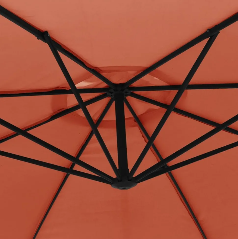 MAISON EXCLUSIVE - Parasol de jardin en porte-à-faux et poteau en aluminium