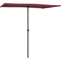 MAISON EXCLUSIVE - Parasol de jardin et mât en aluminium 2x1,5 m rouge bordeaux