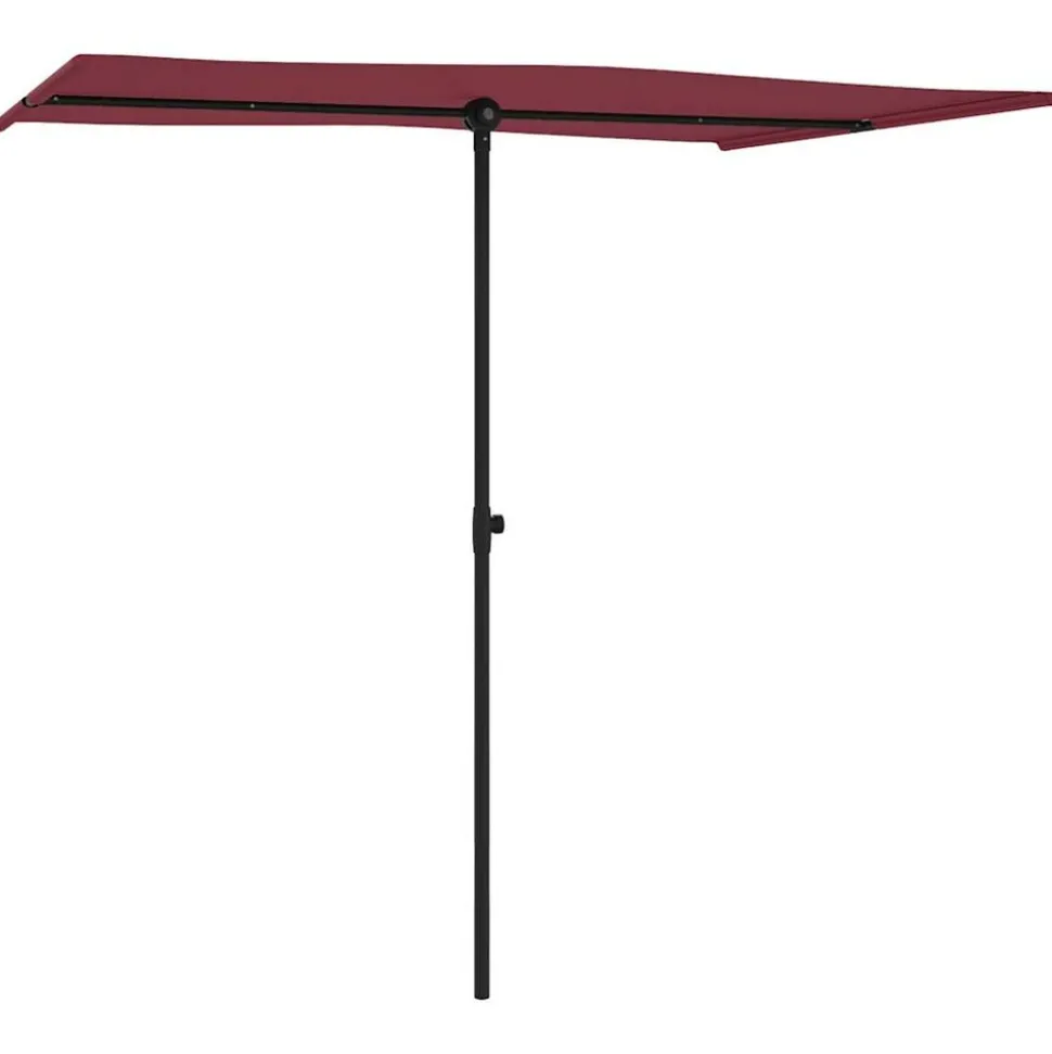 MAISON EXCLUSIVE - Parasol de jardin et mât en aluminium 2x1,5 m rouge bordeaux