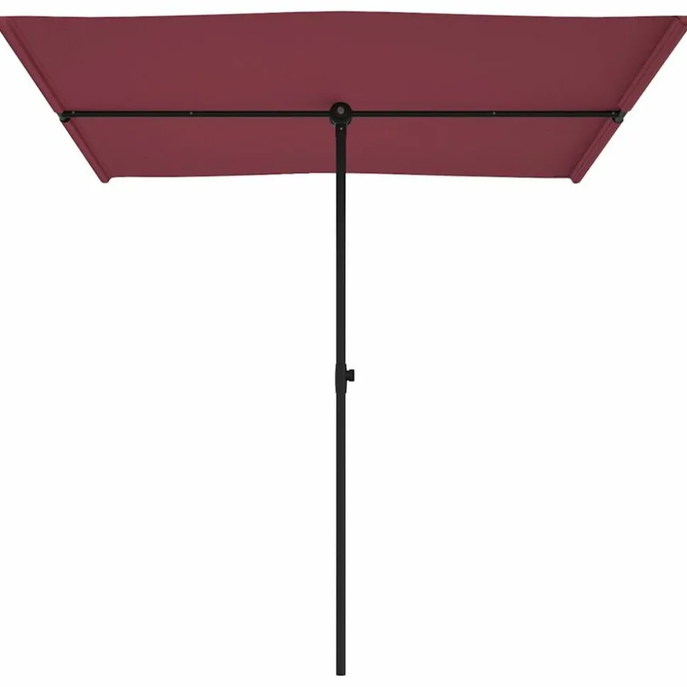 MAISON EXCLUSIVE - Parasol de jardin et mât en aluminium 2x1,5 m rouge bordeaux