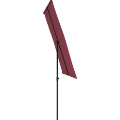 MAISON EXCLUSIVE - Parasol de jardin et mât en aluminium 2x1,5 m rouge bordeaux