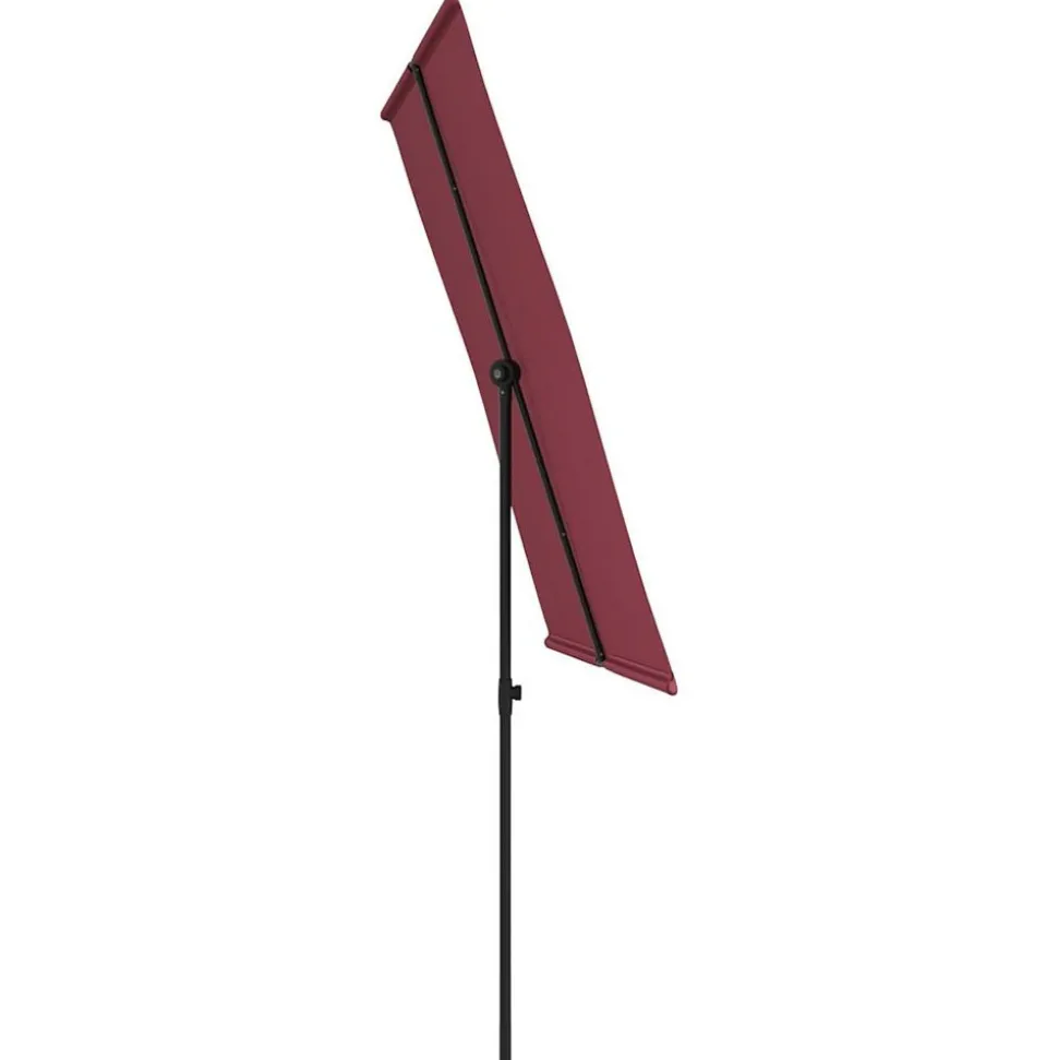 MAISON EXCLUSIVE - Parasol de jardin et mât en aluminium 2x1,5 m rouge bordeaux